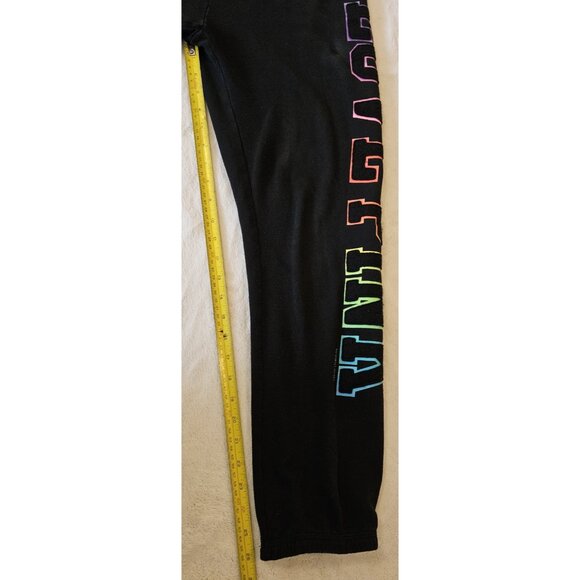 Victorias Secret PINK RAINBOW GRAPHIC SKINNY Jogger Sweatpants Pants Size Small - Picture 2 of 9